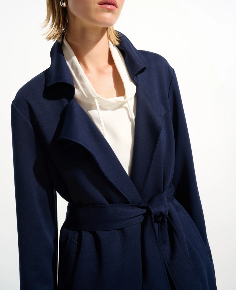 Joseph Ribkoff Scuba Jersey Coat with Sash 261602