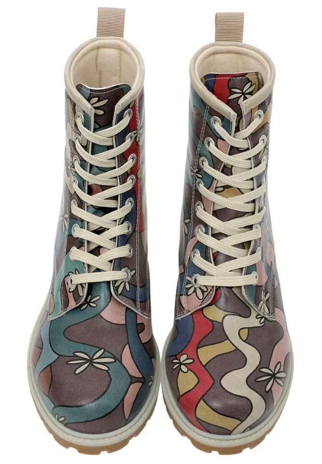 DOGO Women Vegan Leather Multicolor Long Boots - Never Stop Dreaming Design