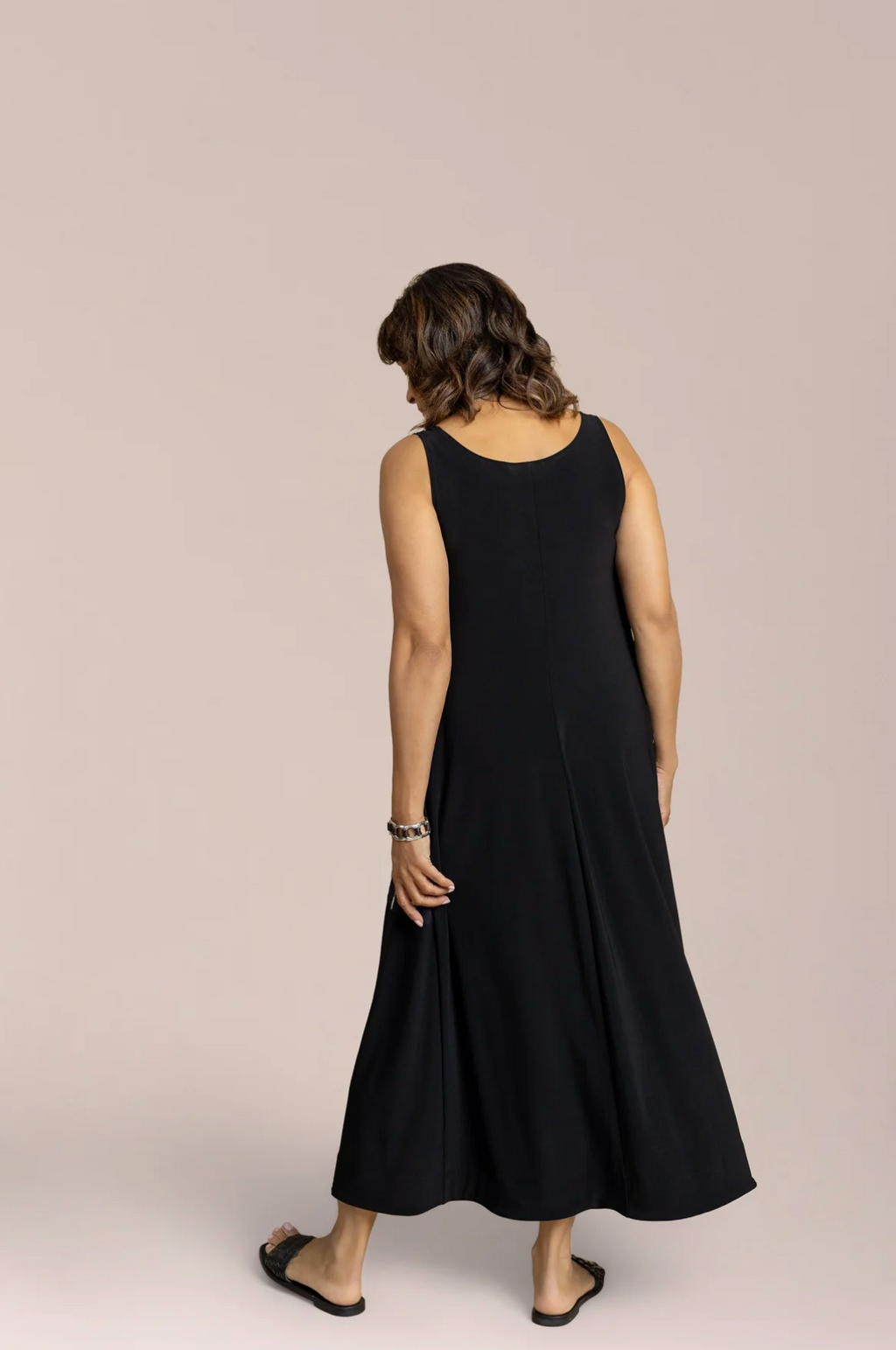 Sympli Flare Dress Pocket Print 28193