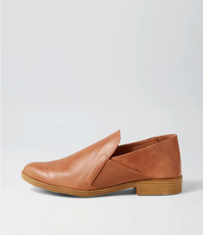 Django & Juliette Kefect Tan Leather Flat Shoes