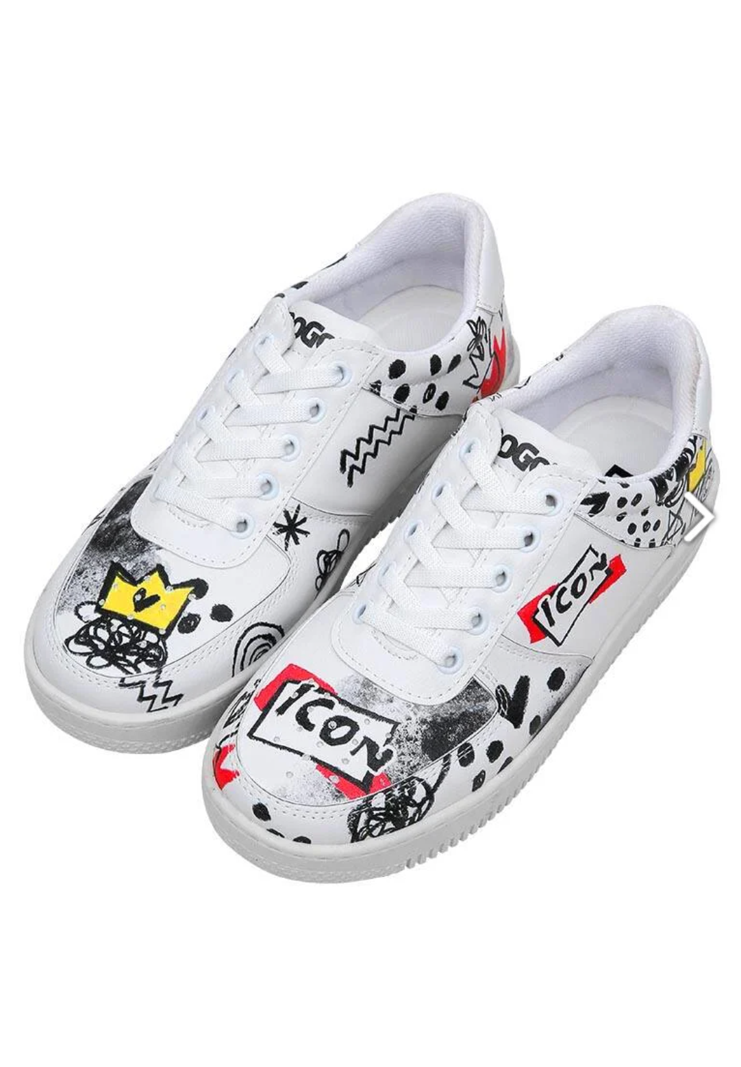 Dogo Women Vegan Leather White Sneakers - Icon Design