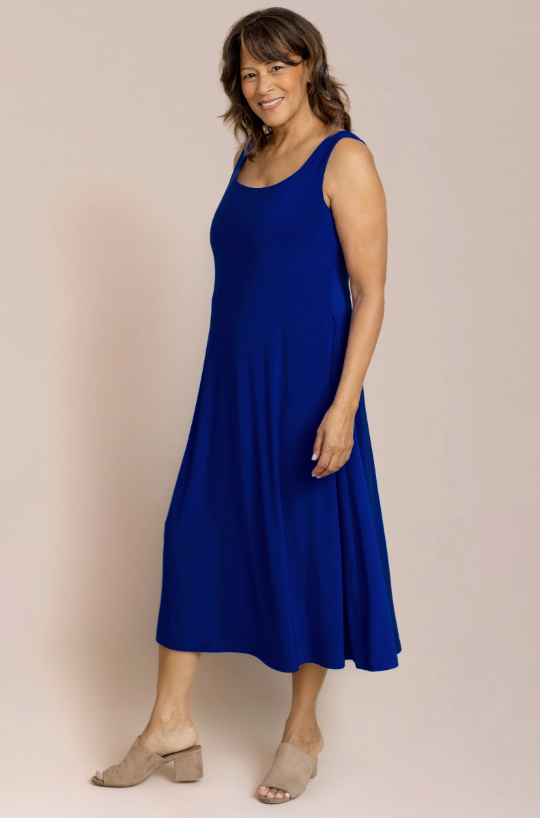 Sympli Sleeveless Square Neck Fit & Flare Dress 28199
