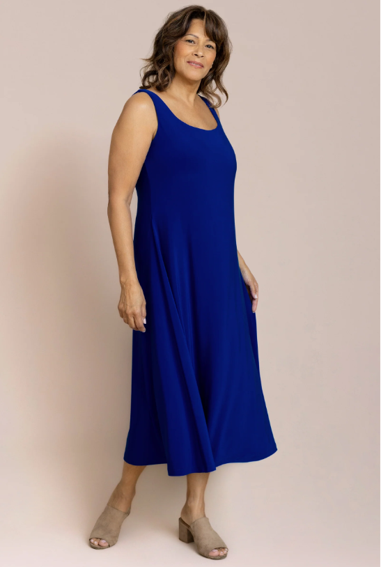 Sympli Sleeveless Square Neck Fit & Flare Dress 28199