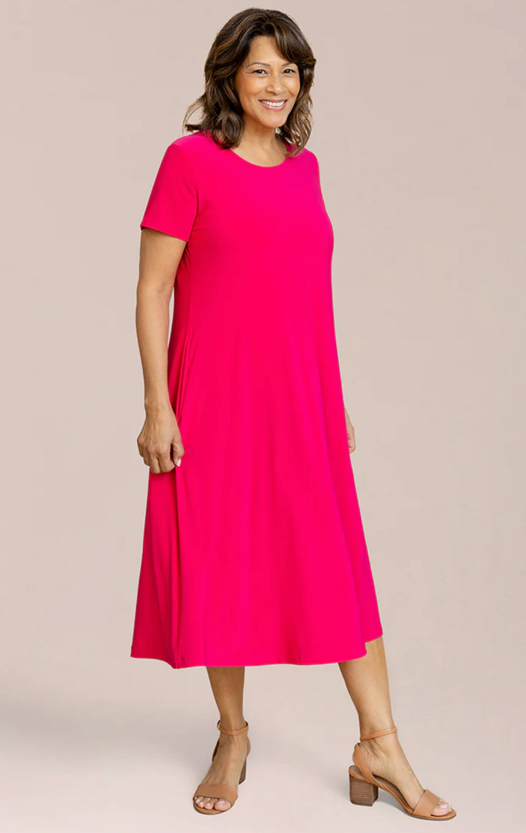 Sympli Fit & Flare Dress Short Sleeve Dress 28198
