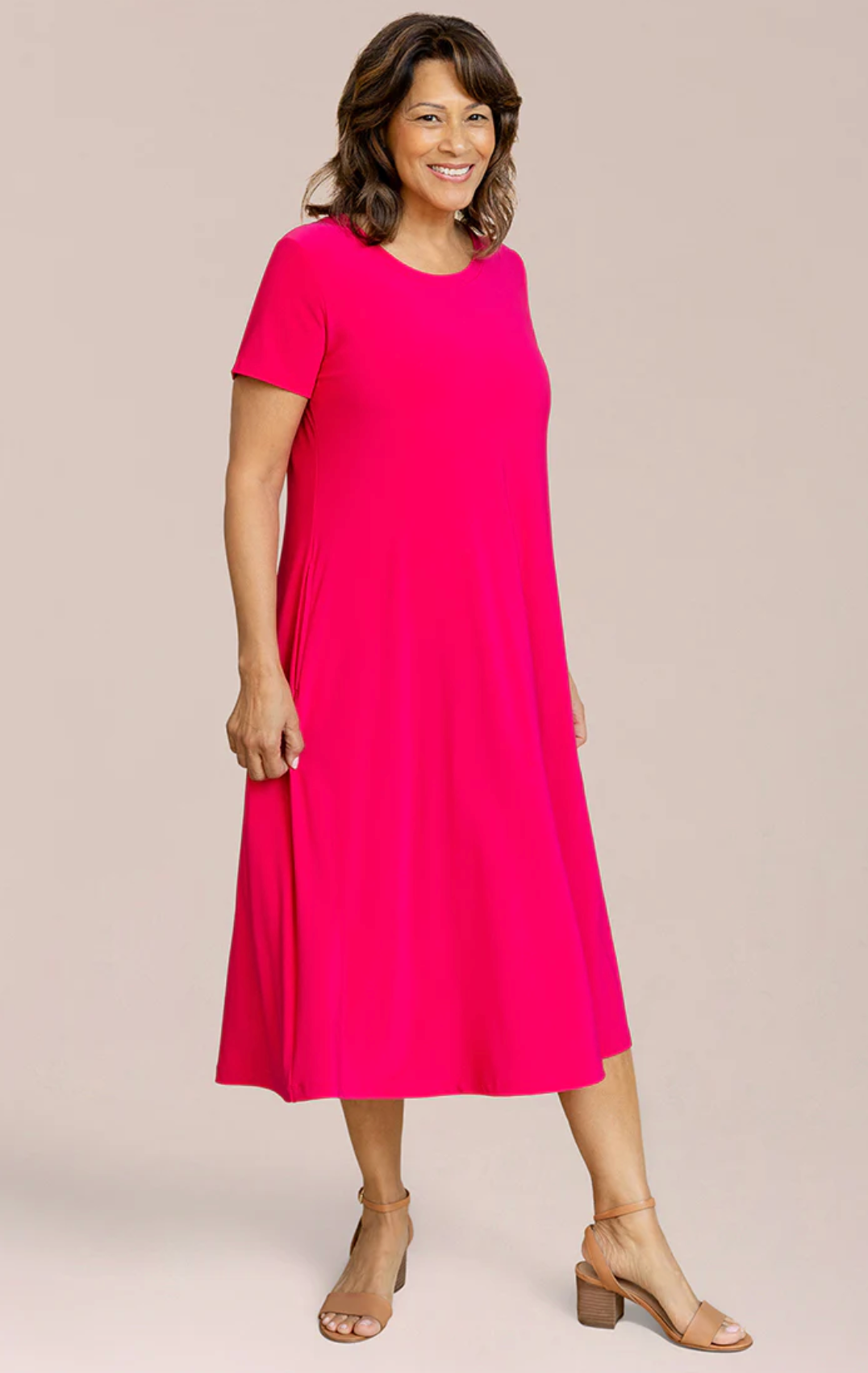 Sympli Fit & Flare Dress Short Sleeve Dress 28198