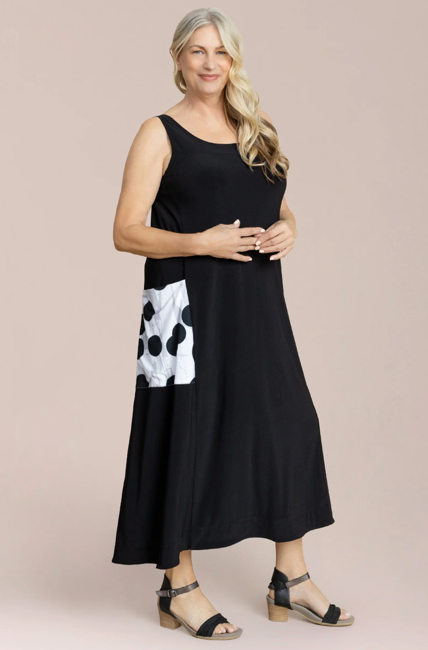Sympli EZ Flare Dress, Print Pocket 28193
