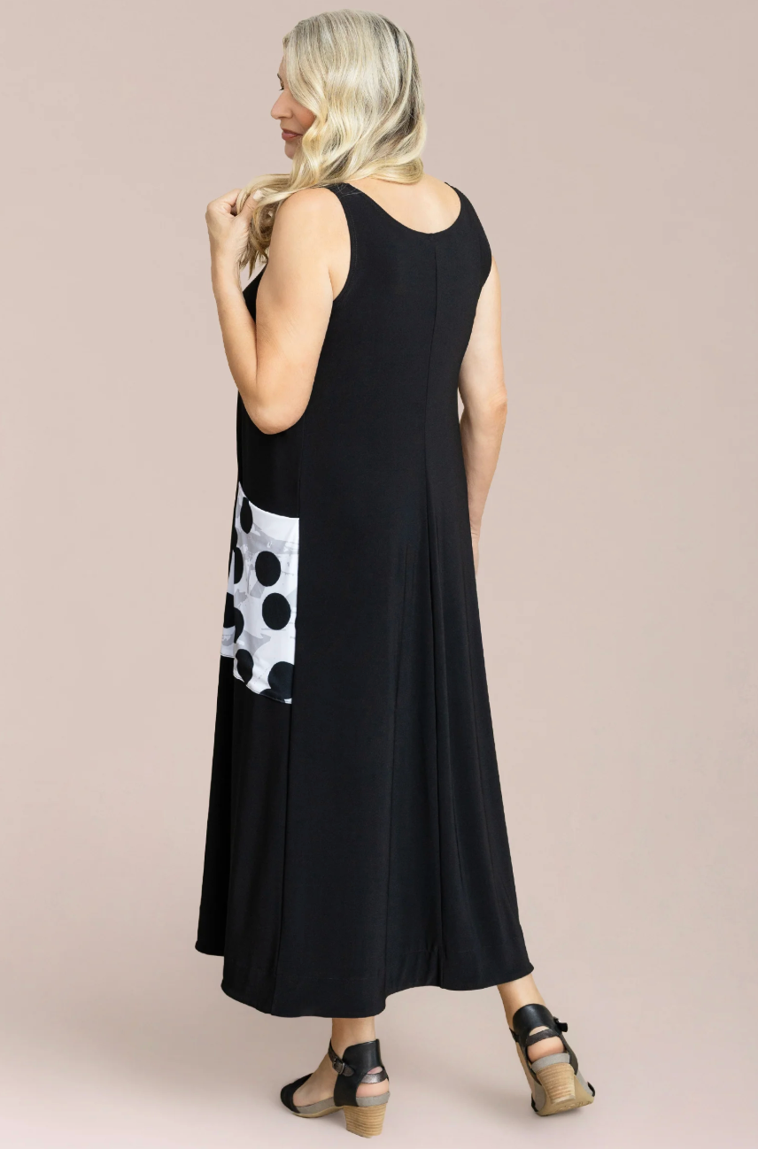 Sympli EZ Flare Dress, Print Pocket 28193