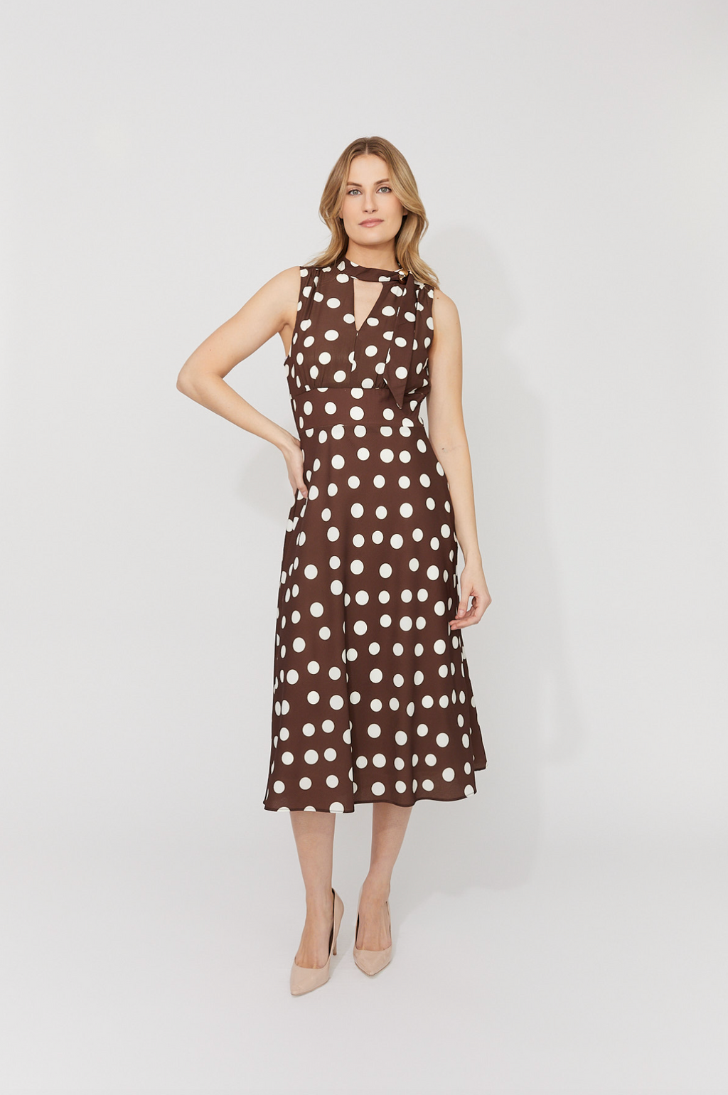 Frank Lyman Polka Dot A-line Dress Style 261380