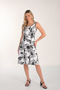 Frank Lyman Floral A-line Dress With Pockets Style 266141