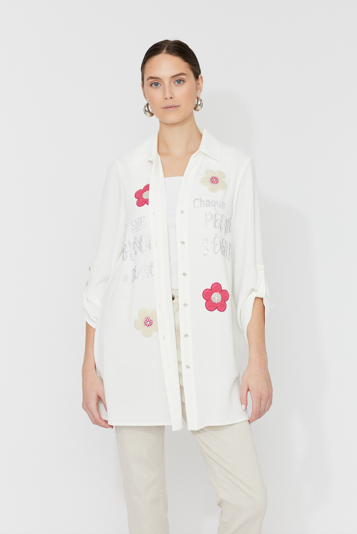 Frank Lyman Floral Long-sleeve Shirt Style 261654
