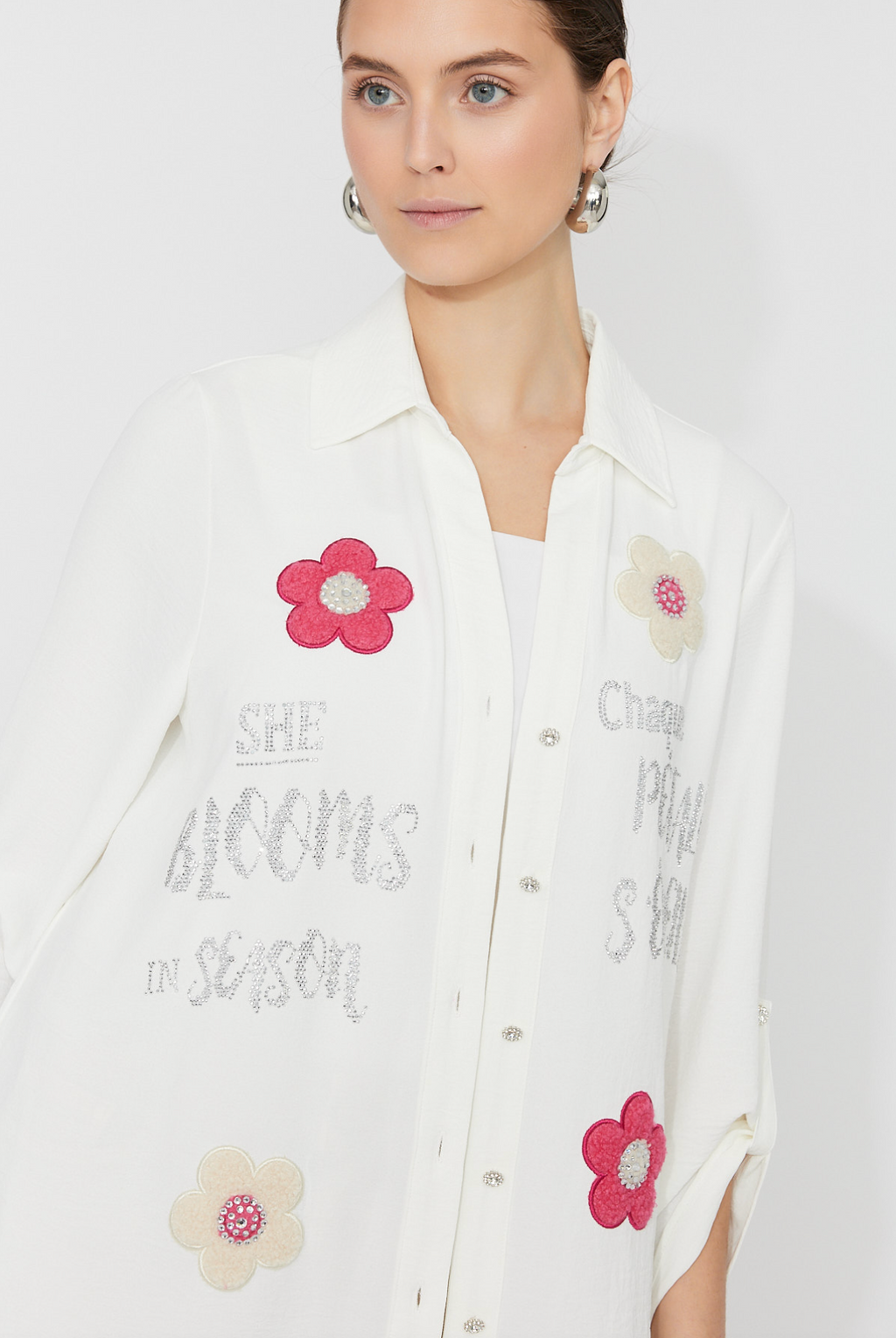 Frank Lyman Floral Long-sleeve Shirt Style 261654