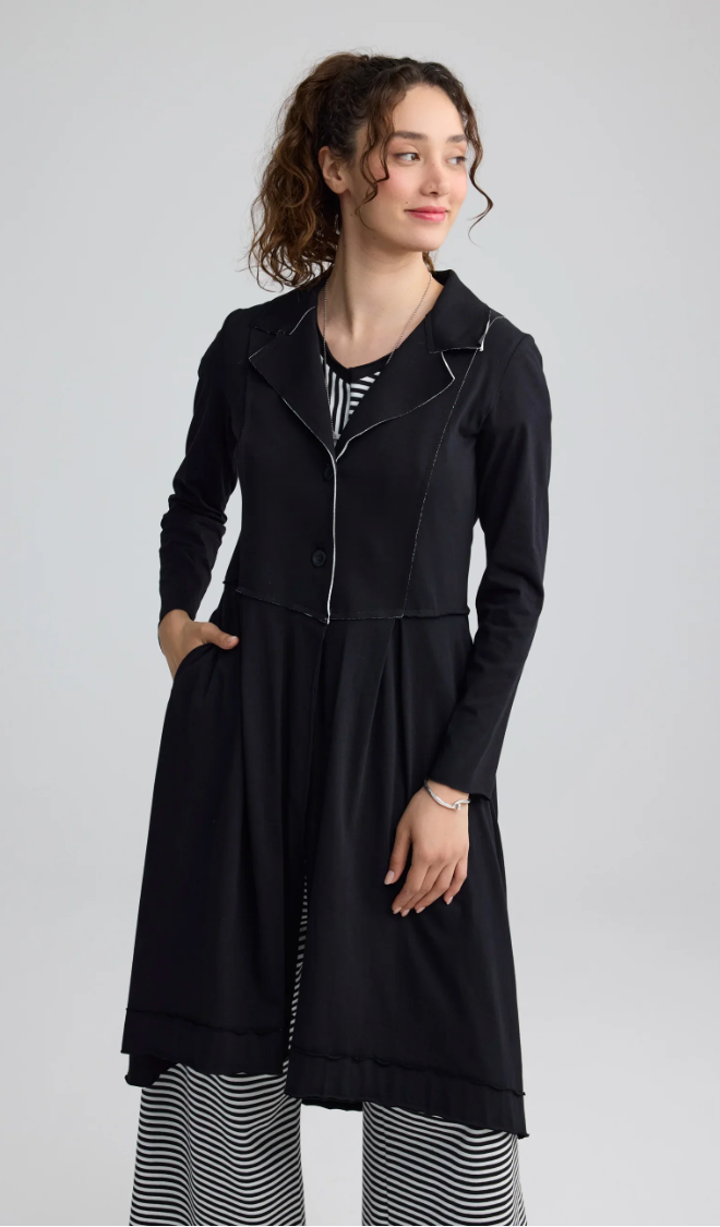 Luukaa YSOLDE Contrast-stitch long jacket 310