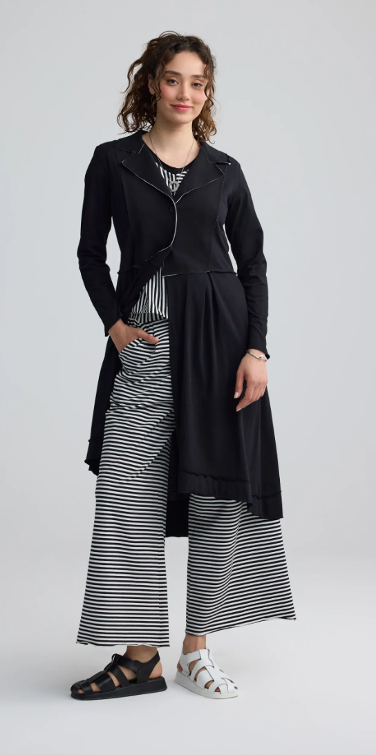 Luukaa YSOLDE Contrast-stitch long jacket 310