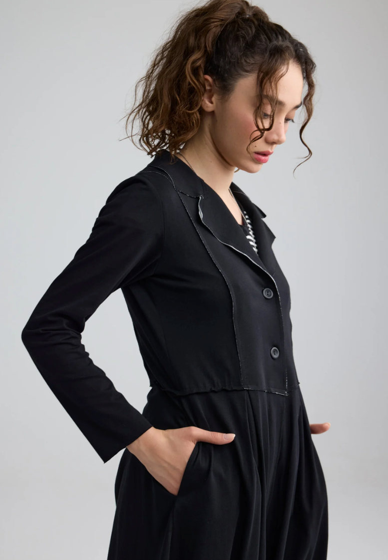 Luukaa YSOLDE Contrast-stitch long jacket 310