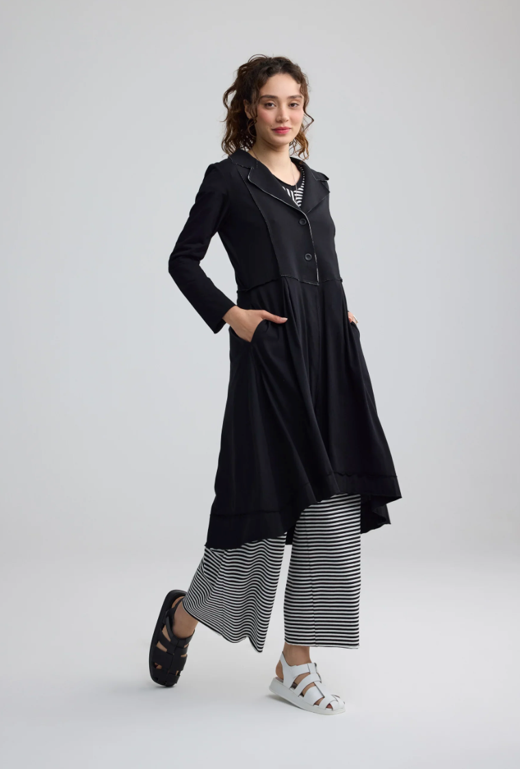 Luukaa YSOLDE Contrast-stitch long jacket 310