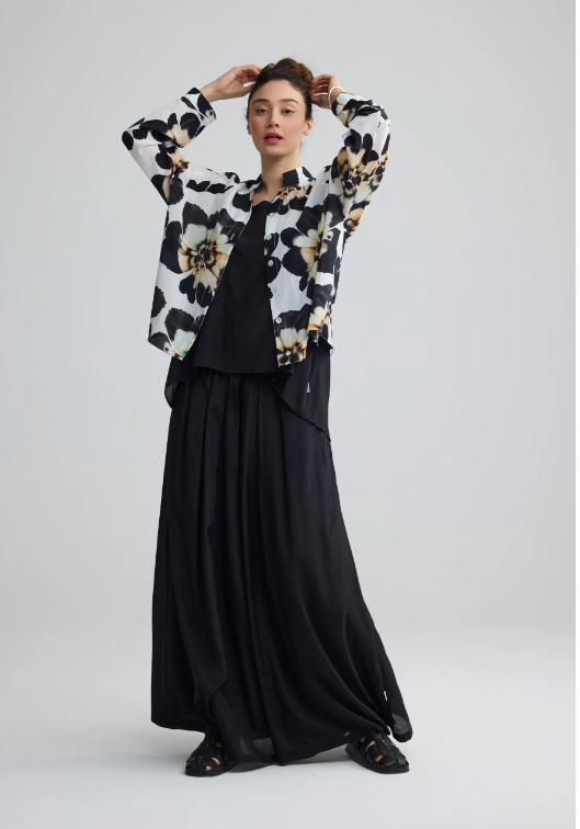 Luukaa AMARIS Floral print stand collar shirt 1128