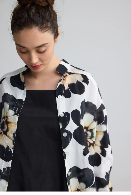 Luukaa AMARIS Floral print stand collar shirt 1128