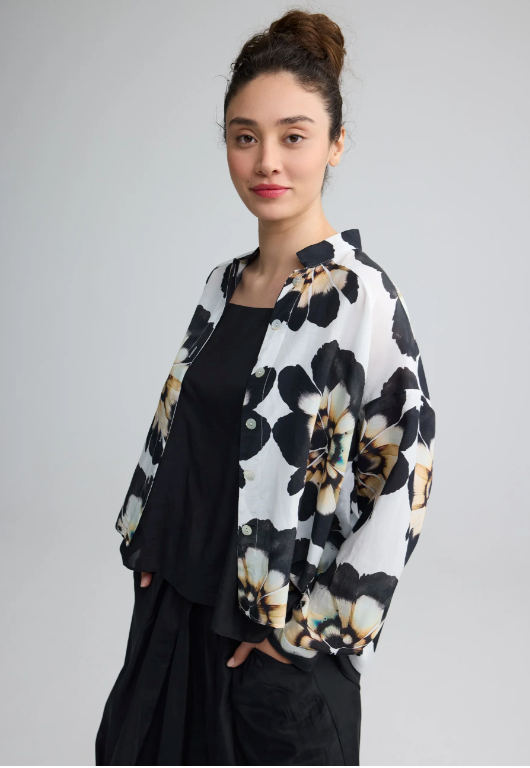 Luukaa AMARIS Floral print stand collar shirt 1128