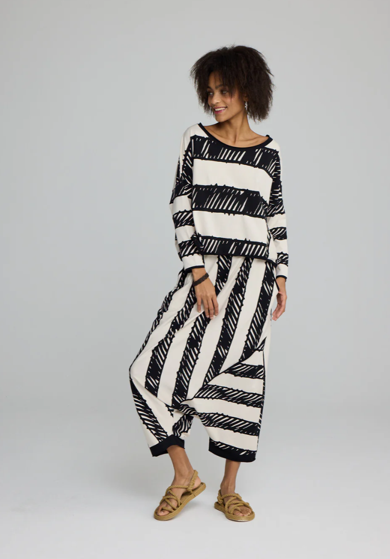 Luukaa SCHIZZO Contemporary striped blouse 1104