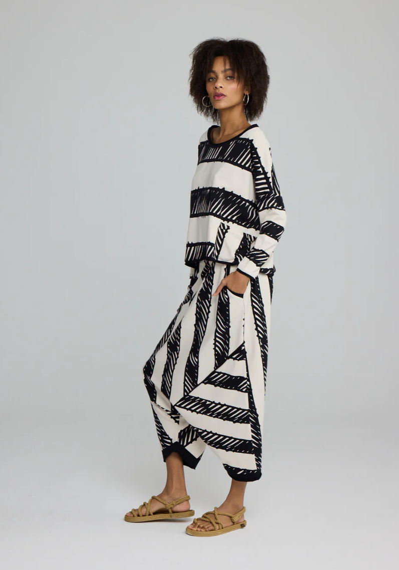 Luukaa SCHIZZO Contemporary striped blouse 1104