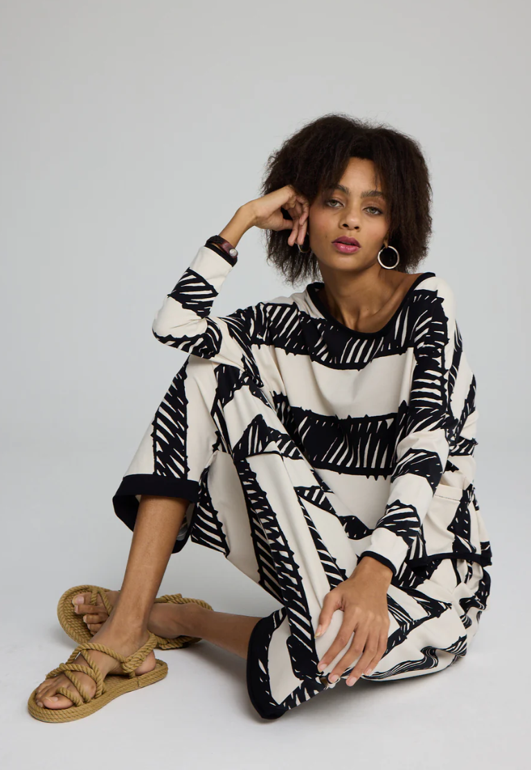 Luukaa SCHIZZO Contemporary striped blouse 1104