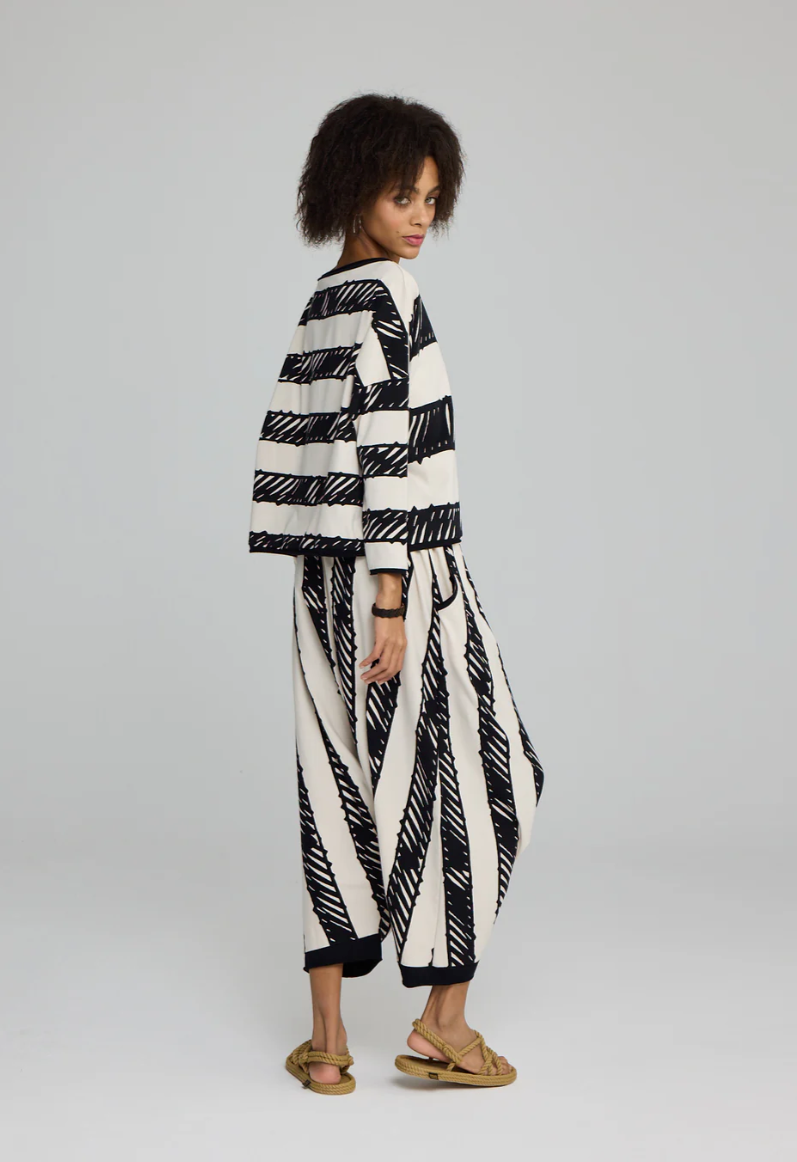 Luukaa SCHIZZO Contemporary striped blouse 1104