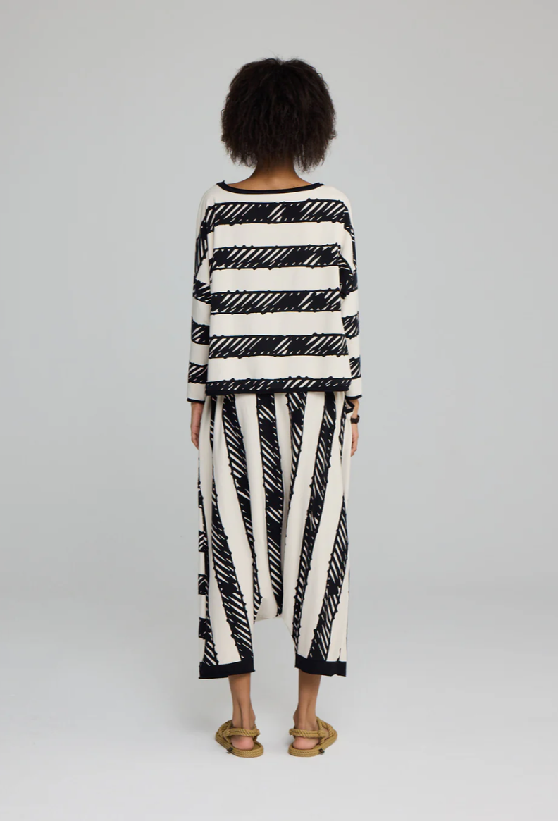 Luukaa SCHIZZO Contemporary striped blouse 1104