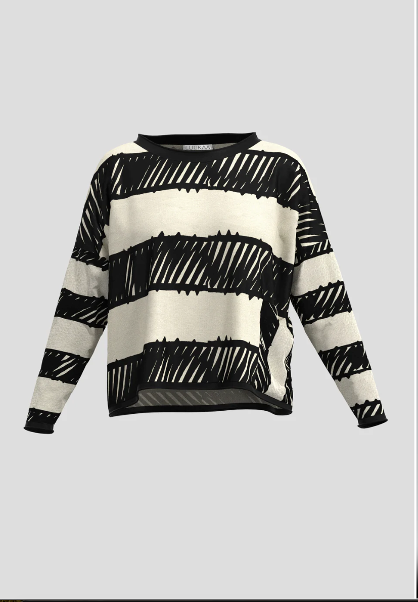 Luukaa SCHIZZO Contemporary striped blouse 1104