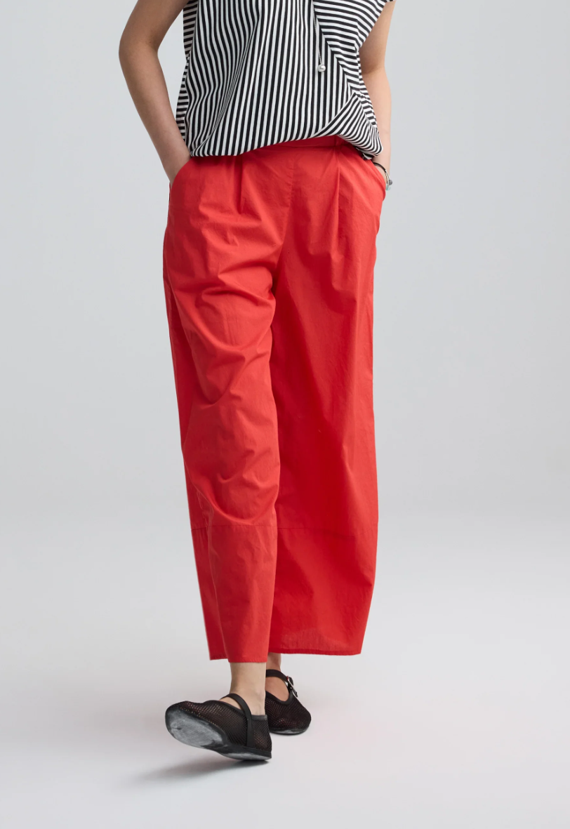 Luukaa ELINEA Cotton poplin wide-leg pants 201
