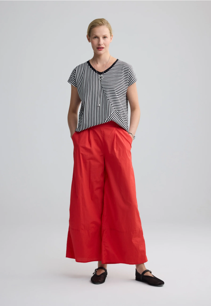 Luukaa ELINEA Cotton poplin wide-leg pants 201