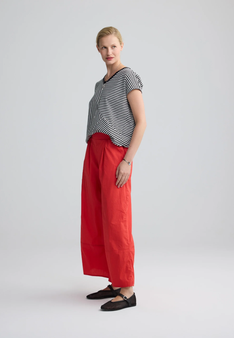 Luukaa ELINEA Cotton poplin wide-leg pants 201