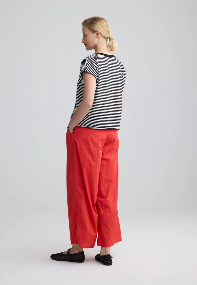 Luukaa ELINEA Cotton poplin wide-leg pants 201