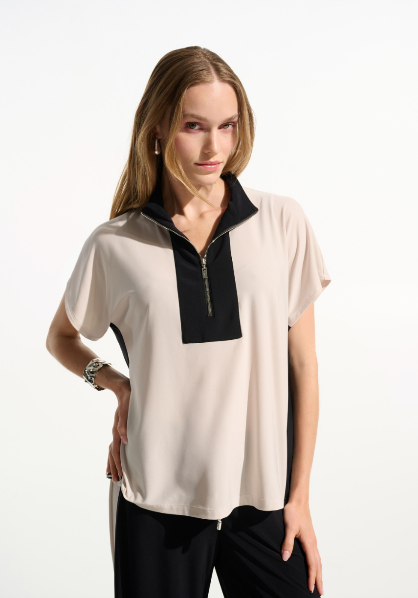 Joseph Ribkoff Sporty Zipper Top Style 261611