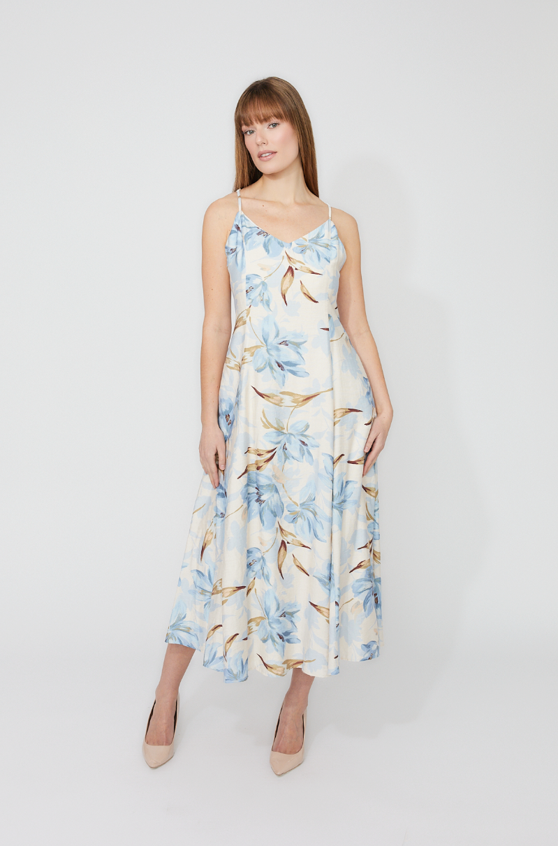 Frank Lyman Floral Maxi A-line Dress Style 261285