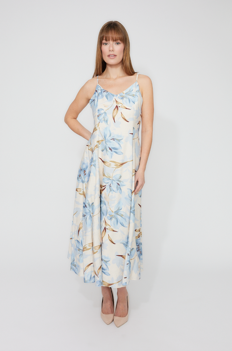 Frank Lyman Floral Maxi A-line Dress Style 261285