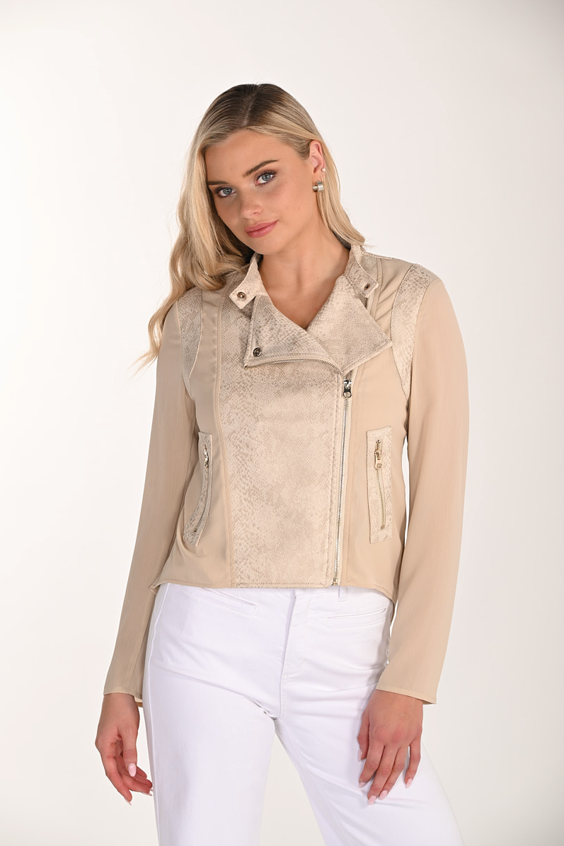 Frank Lyman Edgy Snake Print Jacket Style 266544