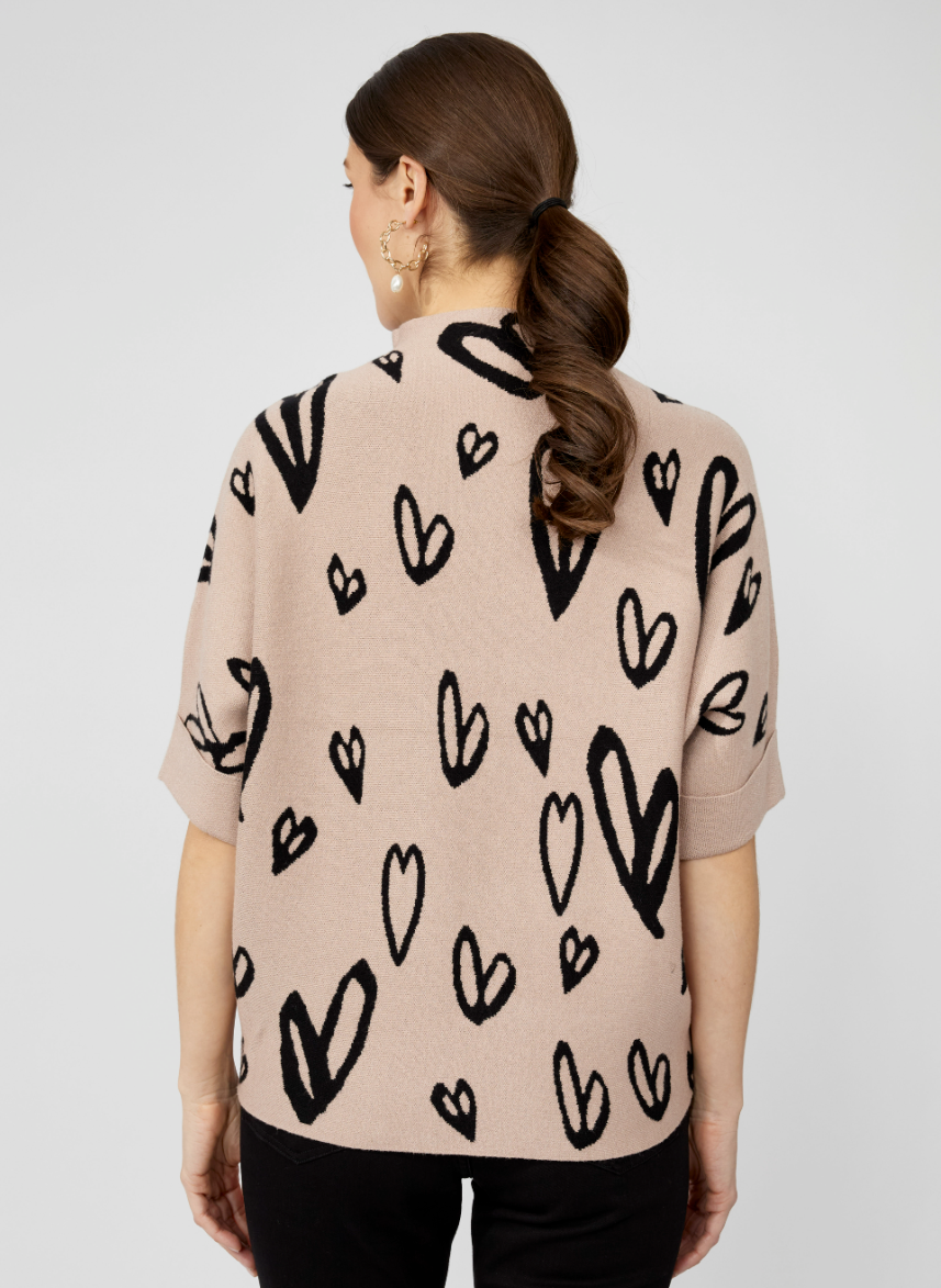 Frank Lyman Mock Neck Jewel Embellished Pullover Style 253721