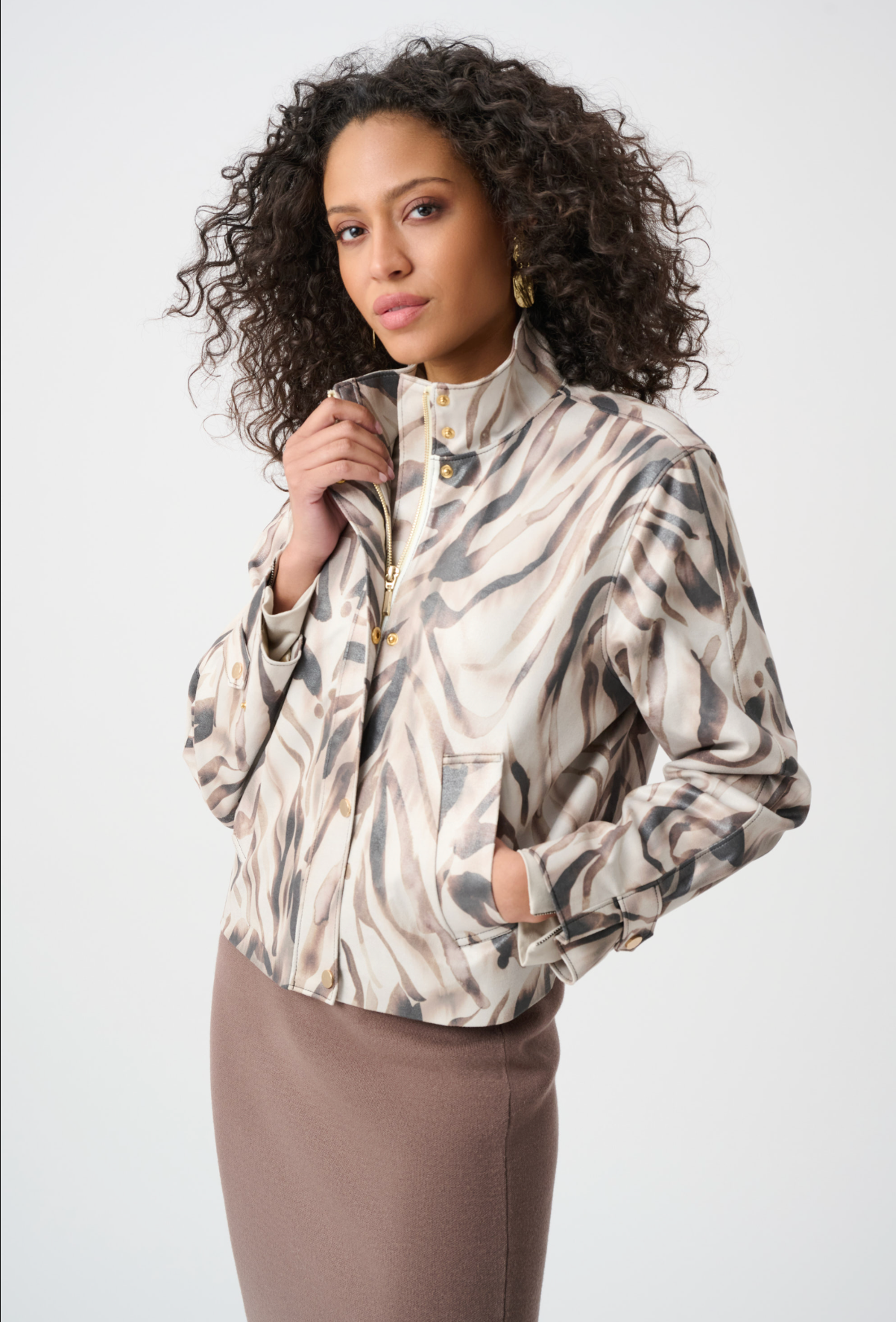 Joseph Ribkoff Animal Print Casual Jacket Style 263944