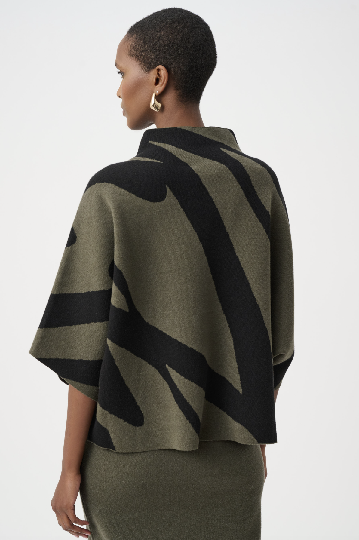 Joseph Ribkoff Mock Neck Abstract Pullover Style 263936