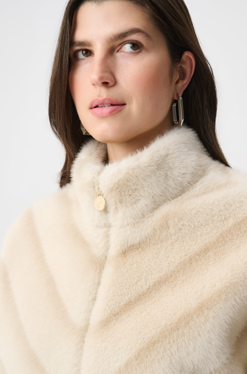 Joseph Ribkoff Faux Fur Jacket, High Neck Style 264946