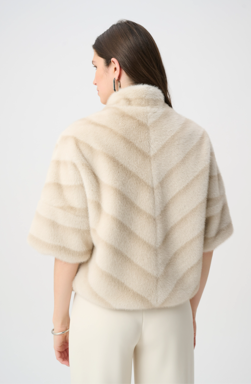 Joseph Ribkoff Faux Fur Jacket, High Neck Style 264946