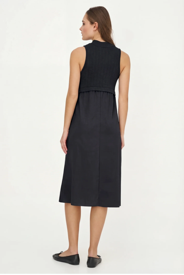M Made in Italy Women's Knit/Woven Combo Dress 12912