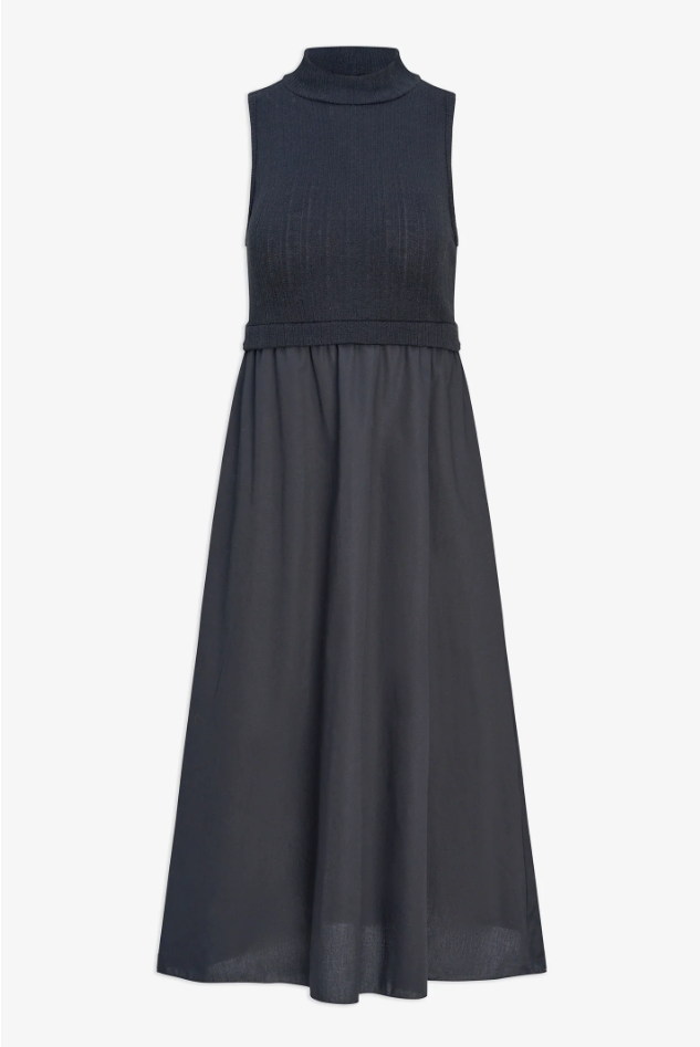 M Made in Italy Women's Knit/Woven Combo Dress 12912