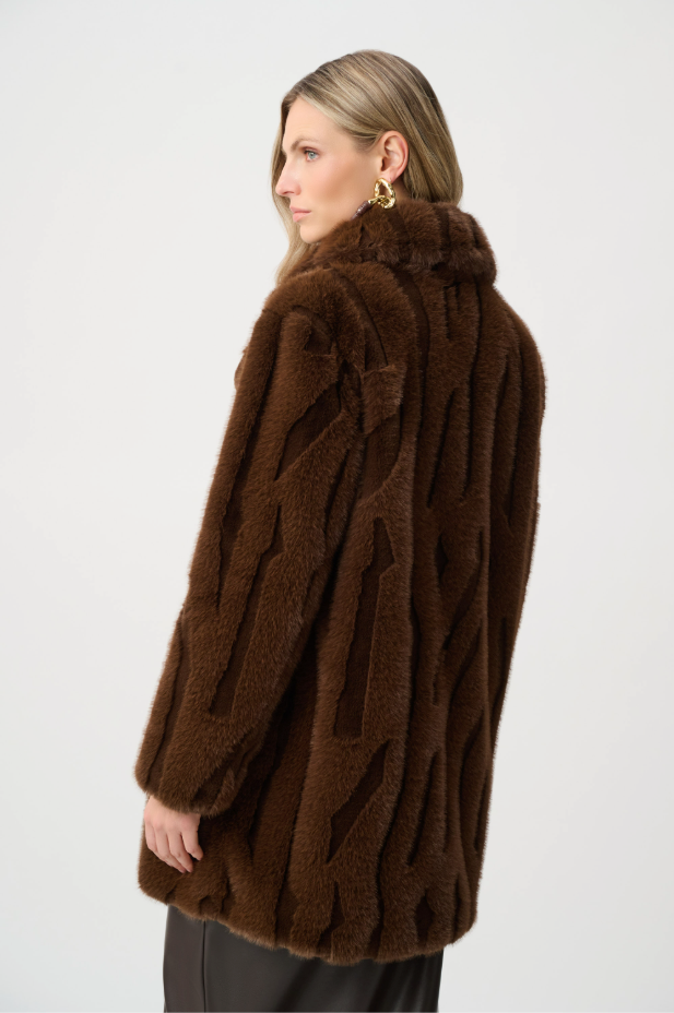 Joseph Ribkoff Faux Fur Coat Style 263916