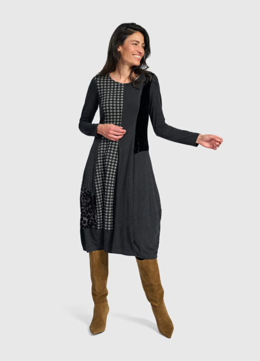 Alembika Sterling Dress in Grey Mix AD908G