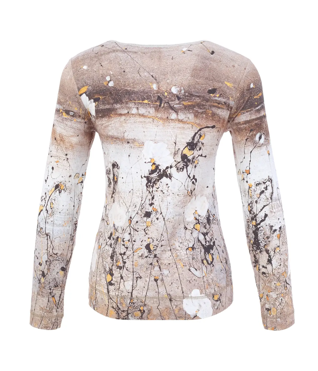 Dolcezza Knit Pullover 76600 in Beige Combo