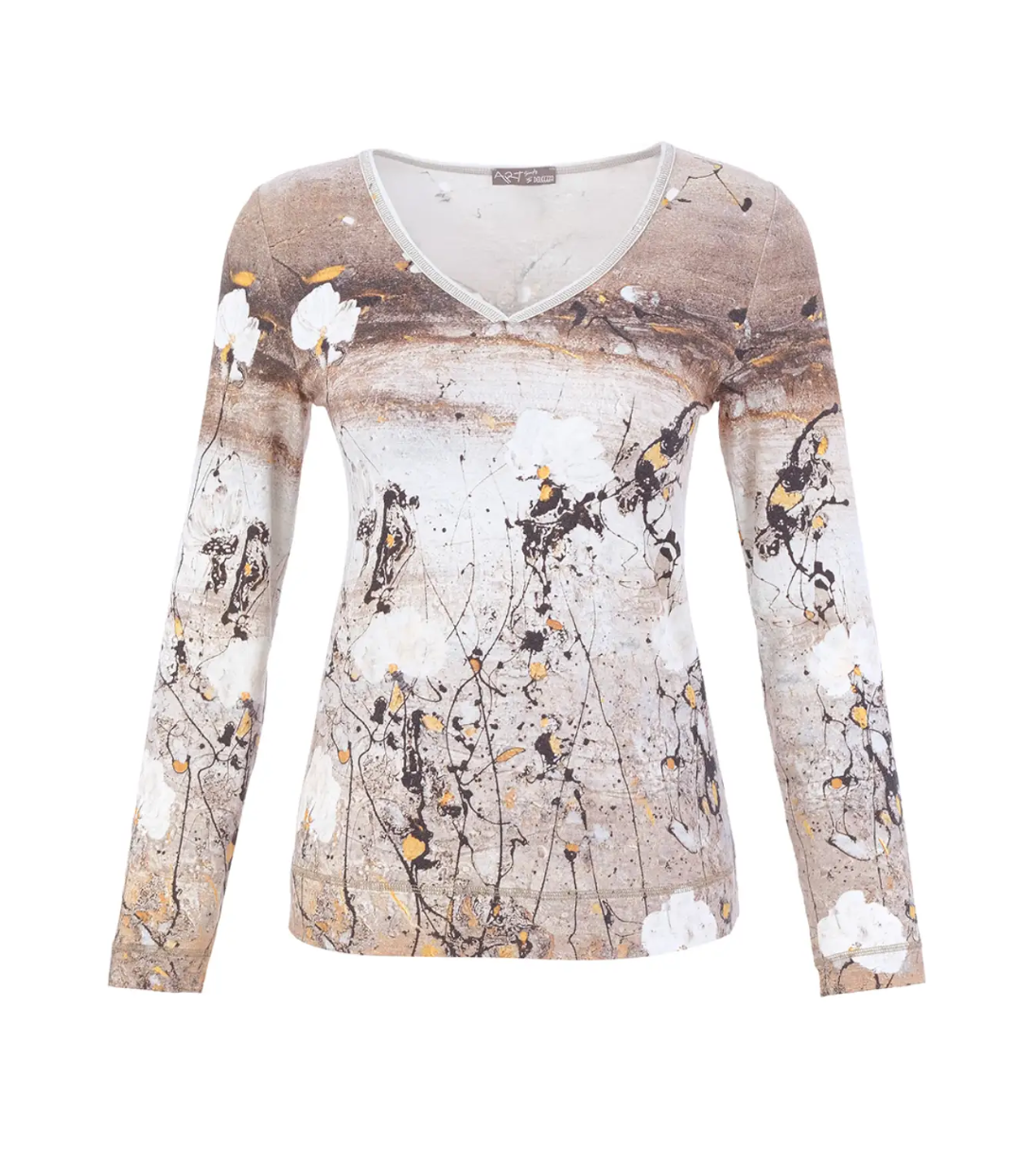 Dolcezza Knit Pullover 76600 in Beige Combo