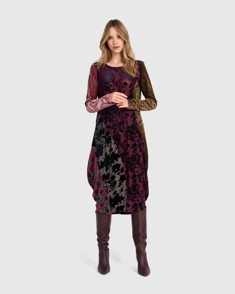 Alembika Duchess Draped Dress, Jewel Multi AD901R