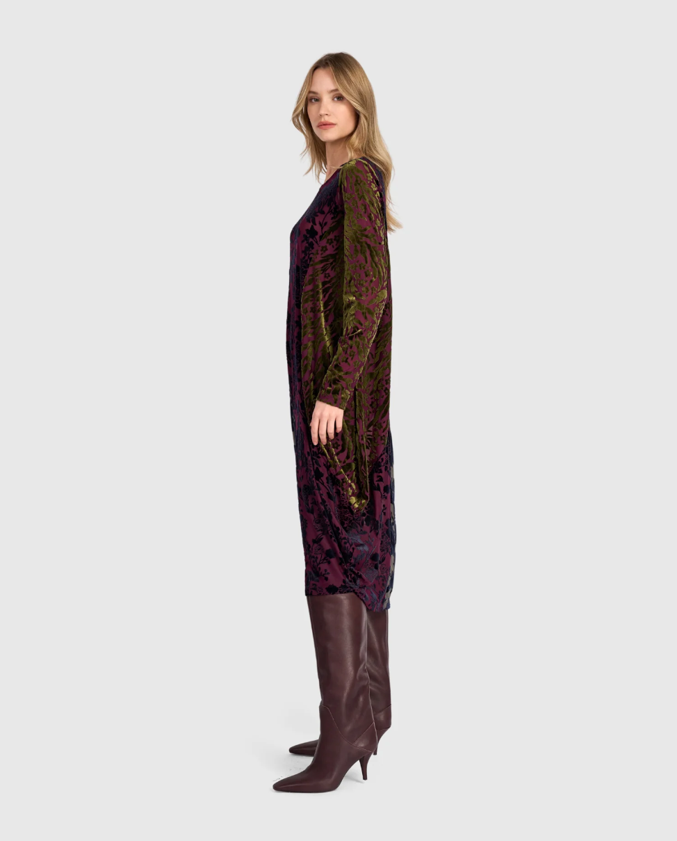 Alembika Duchess Draped Dress, Jewel Multi AD901R