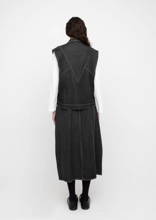 Ozai N Ku Black Denim Vest 777013
